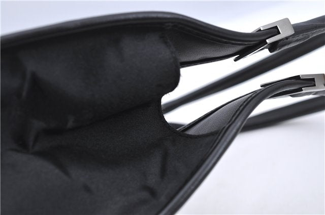 Authentic GUCCI Jackie Shoulder Hand Bag Satin Nylon Leather 0021068 Black H9501