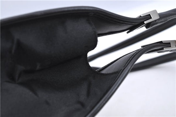 Authentic GUCCI Jackie Shoulder Hand Bag Satin Nylon Leather 0021068 Black H9501