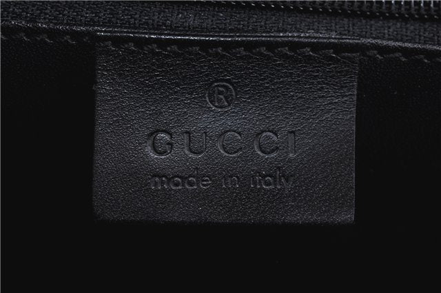 Authentic GUCCI Jackie Shoulder Hand Bag Satin Nylon Leather 0021068 Black H9501