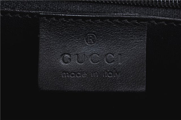 Authentic GUCCI Jackie Shoulder Hand Bag Satin Nylon Leather 0021068 Black H9501