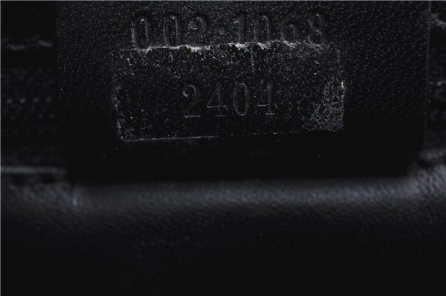 Authentic GUCCI Jackie Shoulder Hand Bag Satin Nylon Leather 0021068 Black H9501