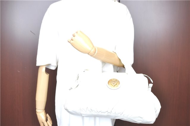 Authentic GUCCI Hysteria Hand Tote Bag Leather 197020 White H9509