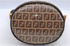 Authentic FENDI Zucchino Shoulder Bag PVC Leather Brown H9511