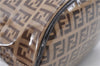 Authentic FENDI Zucchino Shoulder Bag PVC Leather Brown H9511