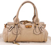 Authentic Chloe Paddington Leather Shoulder Hand Bag Beige Ivory H9512