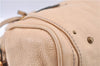 Authentic Chloe Paddington Leather Shoulder Hand Bag Beige Ivory H9512