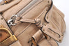 Authentic Chloe Paddington Leather Shoulder Hand Bag Beige Ivory H9512