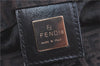 Authentic FENDI Zucchino Shoulder Tote Bag Canvas Leather Brown H9513