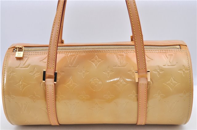 Authentic Louis Vuitton Vernis Bedford Hand Bag Yellow M91006 LV H9516