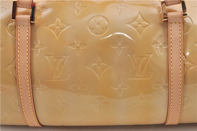 Authentic Louis Vuitton Vernis Bedford Hand Bag Yellow M91006 LV H9516