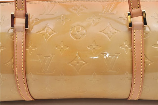 Authentic Louis Vuitton Vernis Bedford Hand Bag Yellow M91006 LV H9516