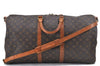 Auth Louis Vuitton Monogram Keepall Bandouliere 55 Boston Bag M41414 LV H9518