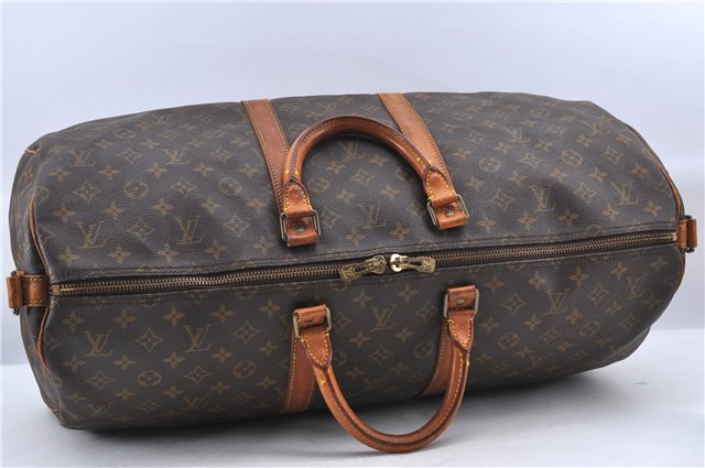 Auth Louis Vuitton Monogram Keepall Bandouliere 55 Boston Bag M41414 LV H9518