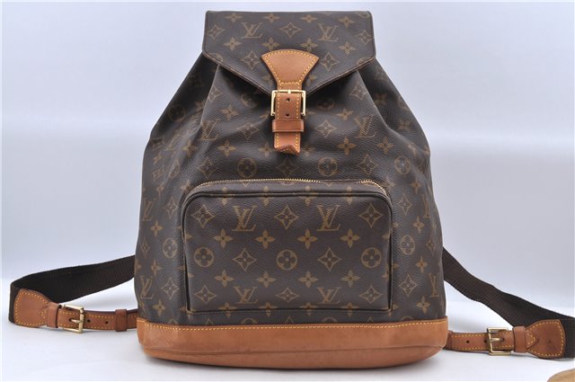 Authentic Louis Vuitton Monogram Montsouris GM Backpack M51135 LV H9520