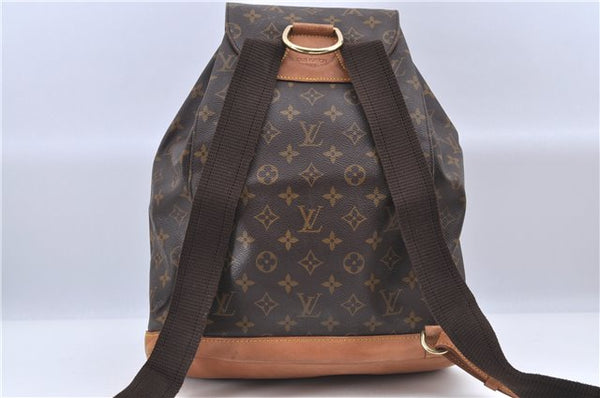 Authentic Louis Vuitton Monogram Montsouris GM Backpack M51135 LV H9520