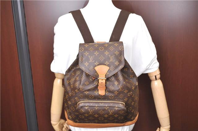 Authentic Louis Vuitton Monogram Montsouris GM Backpack M51135 LV H9520