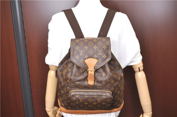 Authentic Louis Vuitton Monogram Montsouris GM Backpack M51135 LV H9520