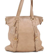 Authentic PRADA Leather Shoulder Tote Bag Beige H9521