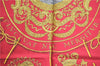 Authentic HERMES Carre 90 Scarf "FLVCTVAT NEC MERGITVR" Silk Yellow H9525