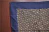 Auth HERMES Petit Carre 40 Scarf Handkerchief Star Motif Silk Navy Blue H9527