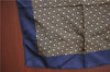 Auth HERMES Petit Carre 40 Scarf Handkerchief Star Motif Silk Navy Blue H9527