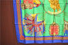 Authentic HERMES Carre 90 Scarf "CUIRS DU DESERT" Silk Blue H9528