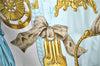 Authentic HERMES Carre 90 Scarf "ETRIERS" Silk Light Blue H9529