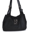 Authentic FENDI Shoulder Hand Bag Purse Unborn Calf Fur Leather Black  H9532