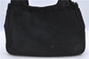 Authentic FENDI Shoulder Hand Bag Purse Unborn Calf Fur Leather Black  H9532