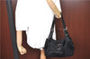 Authentic FENDI Shoulder Hand Bag Purse Unborn Calf Fur Leather Black  H9532