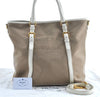 Authentic PRADA Canvas Leather 2Way Shoulder Tote Bag BR4581 Beige White H9533