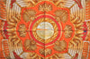 Authentic HERMES Carre 90 Scarf "RAILING" Silk Orange H9535