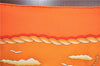 Authentic HERMES Carre 90 Scarf "RAILING" Silk Orange H9535