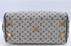 Authentic Louis Vuitton Monogram Mini Josephine PM Hand Bag Blue M92312 LV H9536