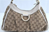 Authentic GUCCI Abbey Shoulder Hand Bag GG Canvas Leather 190525 Brown H9538