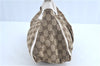 Authentic GUCCI Abbey Shoulder Hand Bag GG Canvas Leather 190525 Brown H9538