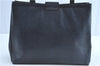 Authentic Salvatore Ferragamo Vara Leather Shoulder Tote Bag Navy Blue SF H9539