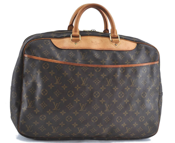 Authentic Louis Vuitton Monogram Alize 24 Heures Boston Bag M41399 LV H9542