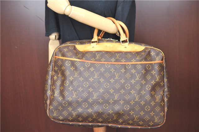 Authentic Louis Vuitton Monogram Alize 24 Heures Boston Bag M41399 LV H9542