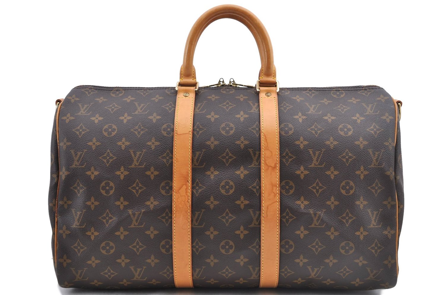 Auth Louis Vuitton Monogram Keepall Bandouliere 45 Boston Bag M41418 LV H9546