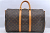 Auth Louis Vuitton Monogram Keepall Bandouliere 45 Boston Bag M41418 LV H9546