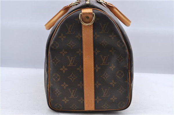 Auth Louis Vuitton Monogram Keepall Bandouliere 45 Boston Bag M41418 LV H9546