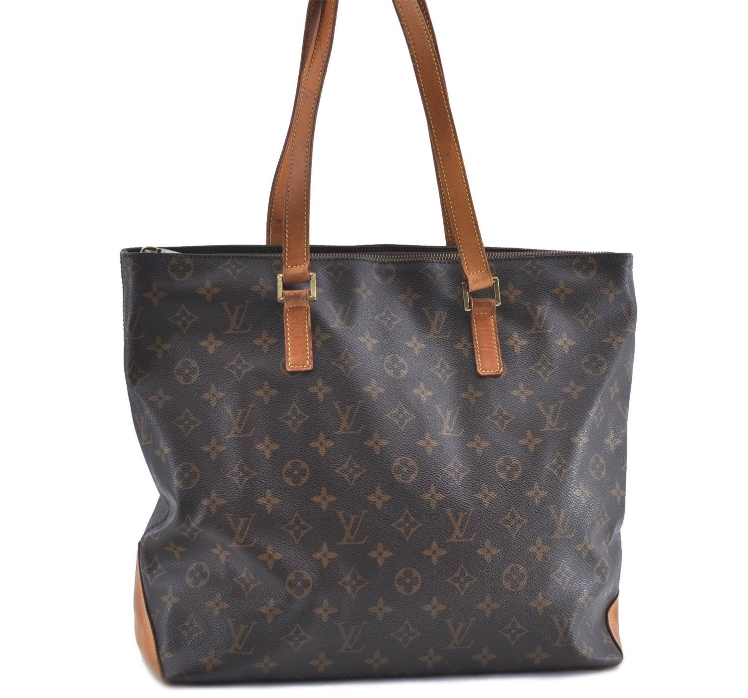 Authentic Louis Vuitton Monogram Cabas Mezzo Tote Bag M51151 LV H9549