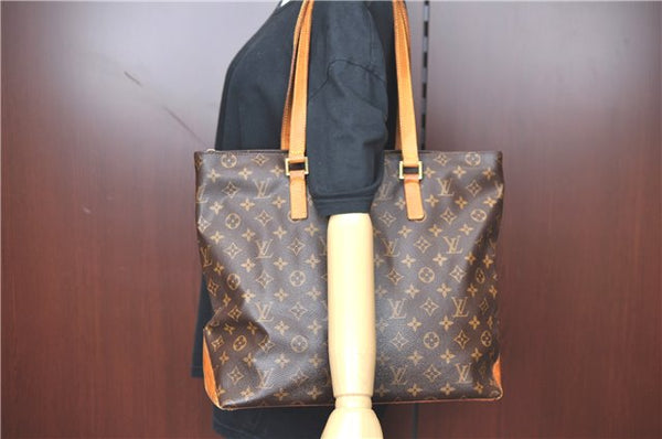 Authentic Louis Vuitton Monogram Cabas Mezzo Tote Bag M51151 LV H9549