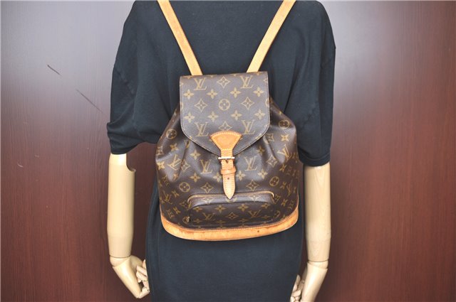 Authentic Louis Vuitton Monogram Montsouris MM Backpack M51136 LV H9553