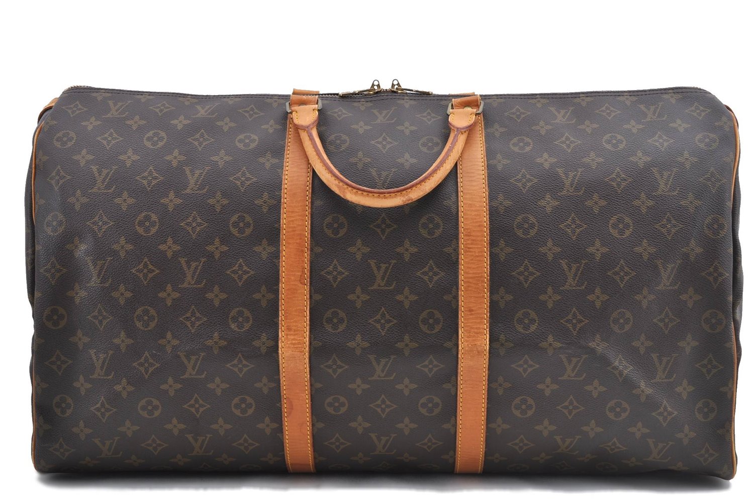 Authentic Louis Vuitton Monogram Keepall 60 Boston Bag M41422 LV H9556