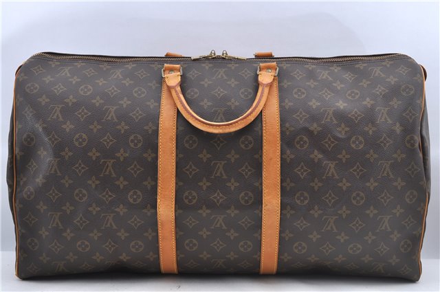 Authentic Louis Vuitton Monogram Keepall 60 Boston Bag M41422 LV H9556