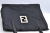 Authentic FENDI Zucca Shoulder Tote Bag Nylon Leather Black H9558