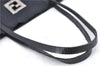 Authentic FENDI Zucca Shoulder Tote Bag Nylon Leather Black H9558