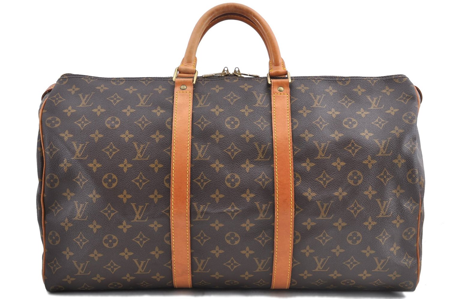 Authentic Louis Vuitton Monogram Keepall 50 Boston Bag M41426 LV H9563